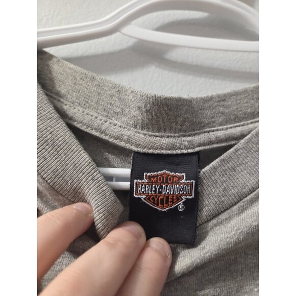 Harley-Davidson T-Shirt Grey Bridgeport Stratford, CT Large Pre-Owned - Picture 3 of 7